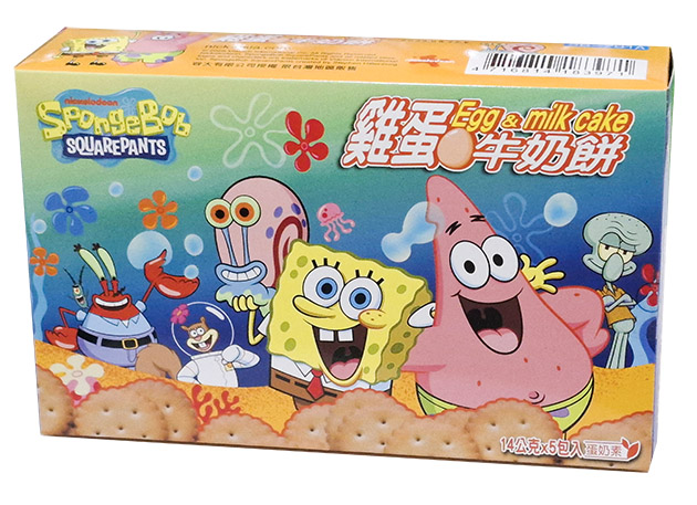 海綿寶寶 雞蛋牛奶餅(70g) 1